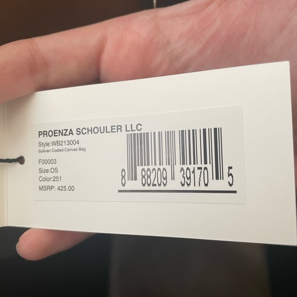 NWT Proenza Schouler White Label Sullivan bag coated canvas brown and black - Picture 8 of 16